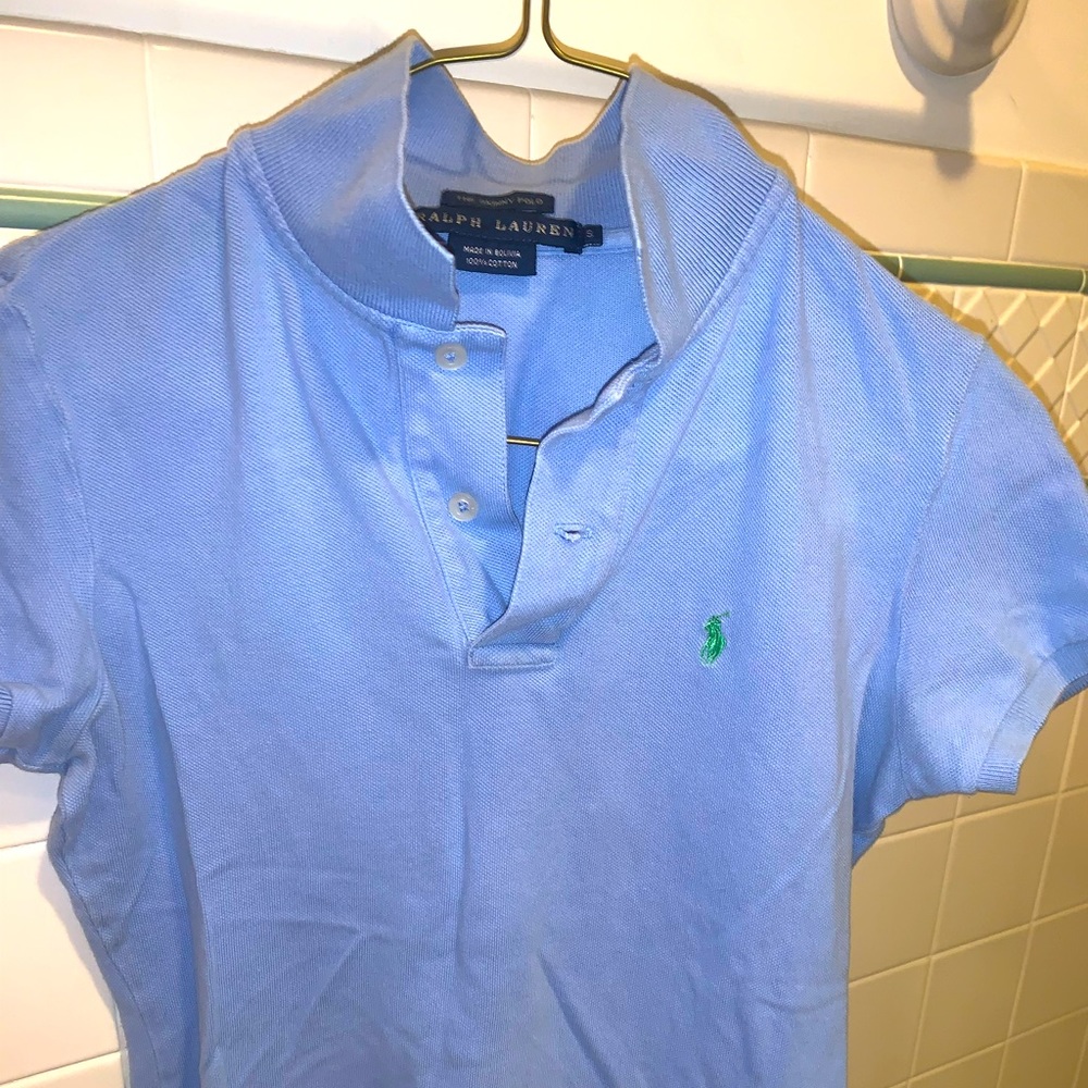 Women’s blue Ralph Lauren polo